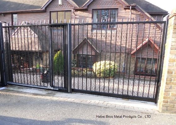 Çin Ana Sayfa Bahçe Otomatik Şöför Kapıları Çelik Çit Tasarımlı Yaya Kapısı Tedarikçi