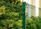 Güvenlik Kaynaklı Çelik Tel Eskrim / Üçgen Bükme Bahçe Örme Çit Tedarikçi